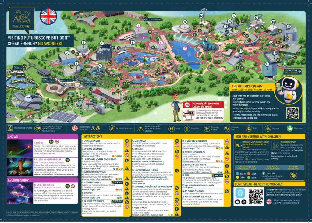 Futuroscope complete operator map and key