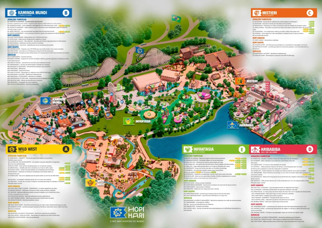Hopi Hari complete operator map sheet