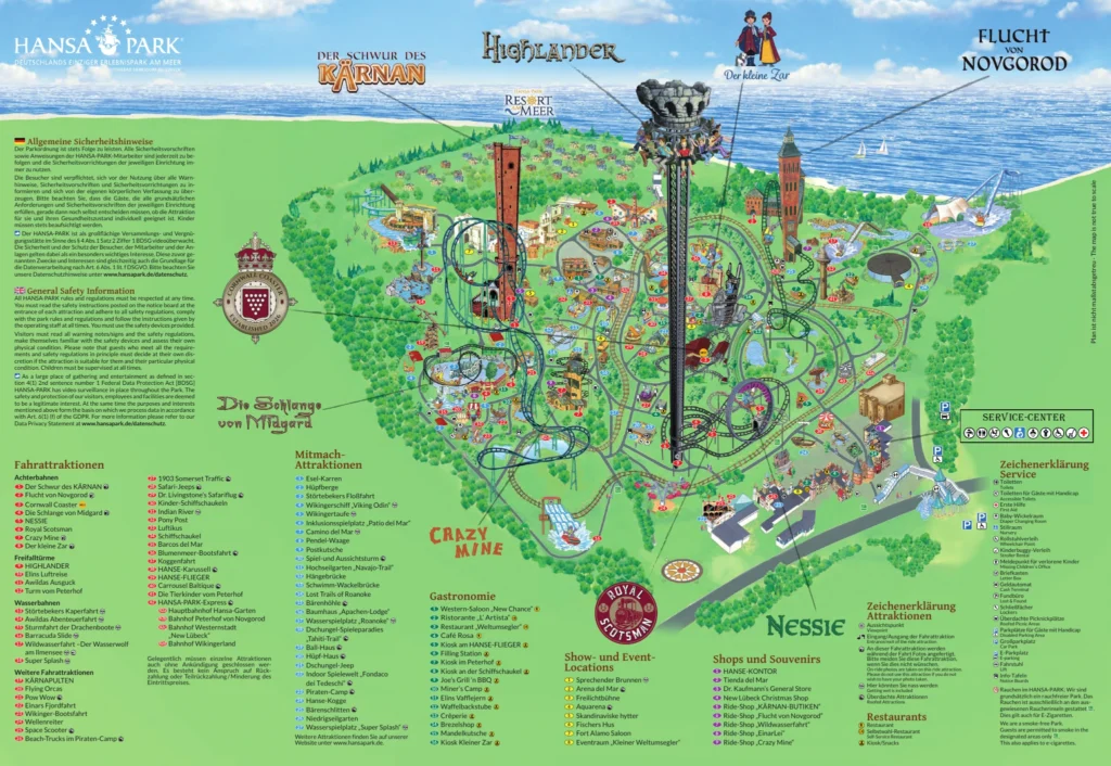 HANSA-PARK complete operator map and key