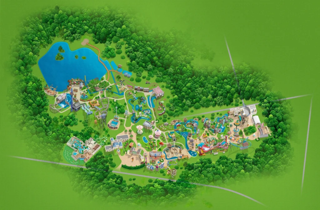 Bellewaerde illustrated map overview