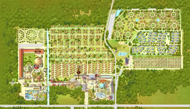 Slagharen illustrated map overview