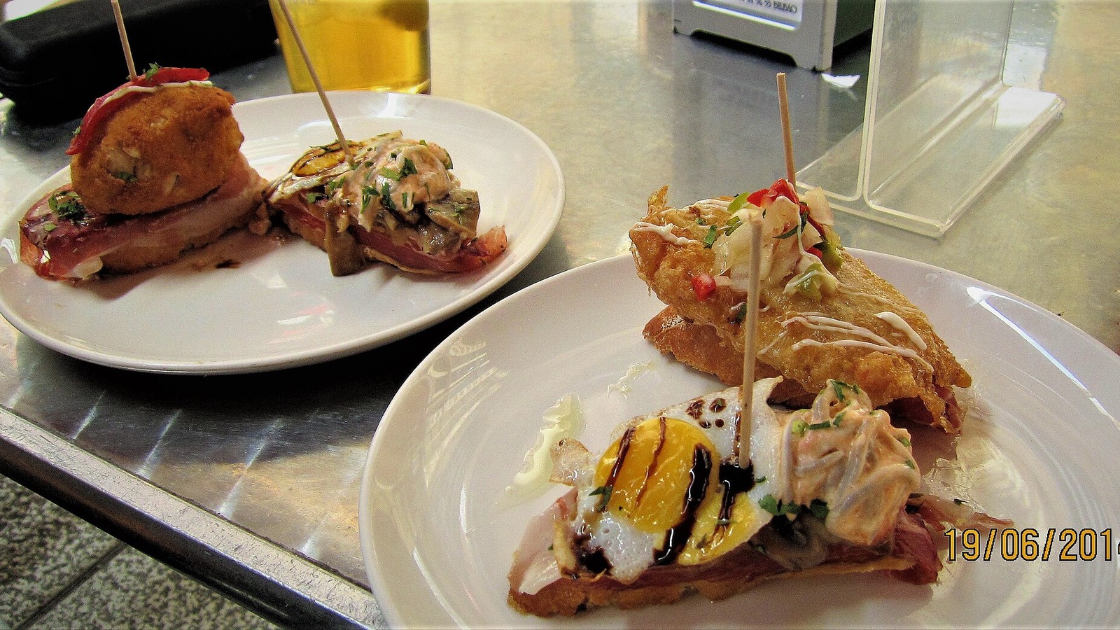 A selection of pintxos from Bilbao